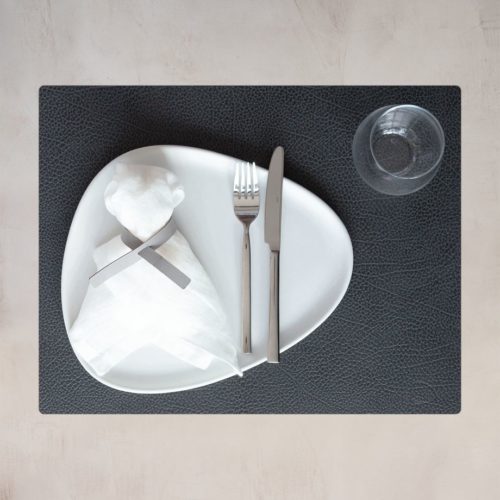 Lind DNA Bordsunderlägg Square L Hippo Black-Anthracite