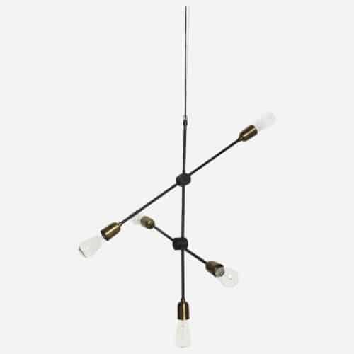 House Doctor Lampa, Molecular, Svart/Mässing