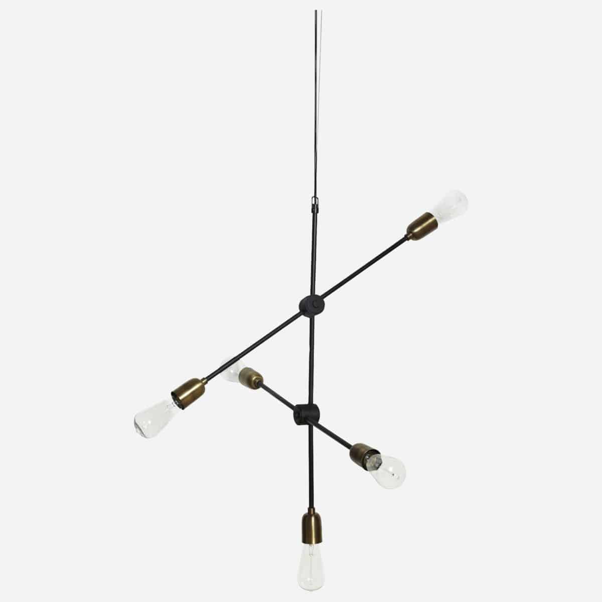 House Doctor Lampa, Molecular, Svart/Mässing