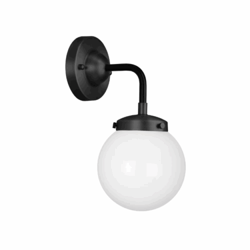 Globen Lighting Vägglampa Alley 1 IP44 Svart/Vit