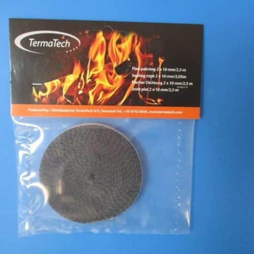 TermaTech Drevgarn 10x2 mm med lim – 2,5 m Blisterförpackning Mörkgrå