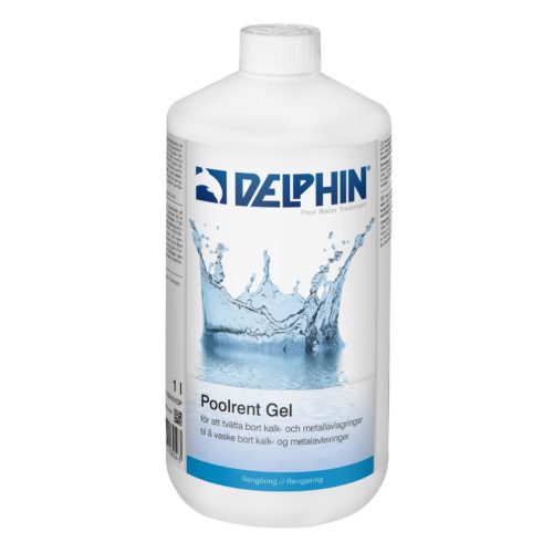 Delphin Poolrent Gel Sur 1L – Rengöringsmedel för pool och vattenlinje