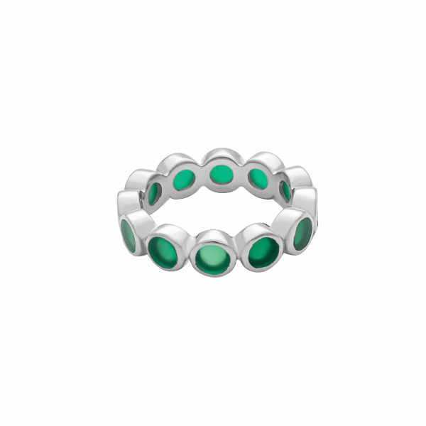 Hilke Ring La Moda Verde 1, silver storlek 7