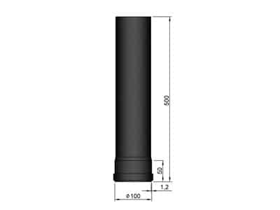 Rökrör L:500mm