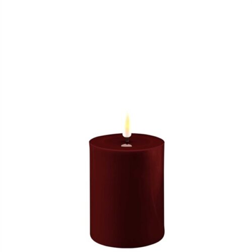 Blockljus LED Vinröd Ø 7,5 x 10 cm