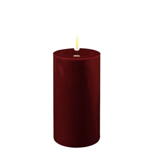 Blockljus LED Vinröd Ø 7,5 x 15 cm