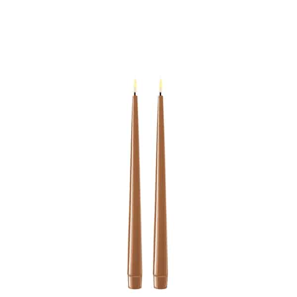 Kronljus LED Karamellbruna 28 cm (2 st)