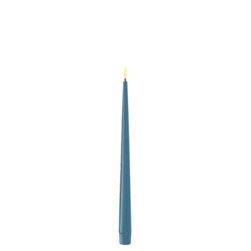 Isblå LED-ljus med lack, 2 st (28 cm)