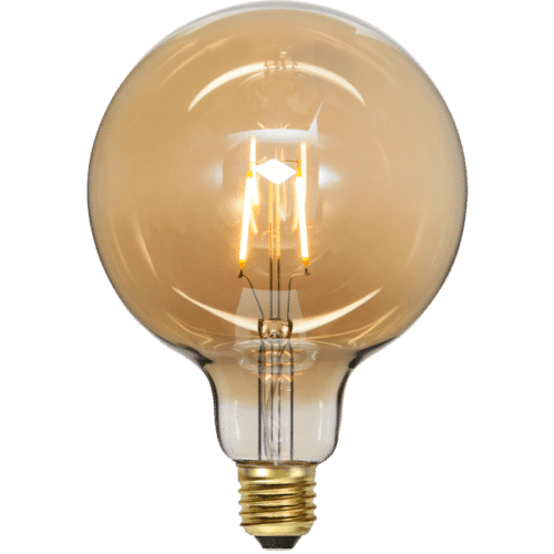LED-LAMPA E27 G125 PLAIN AMBER