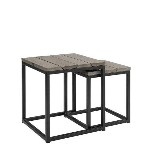 Sidobord utomhus teak 2-set Anson Charcoal – Artwood