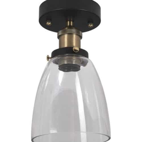 PR Home Taklampa Kappa Svart/Mässing 14 cm