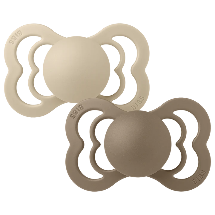 Bibs - Silikonnapp Supreme 2-Pack Vanilla/Dark Oak