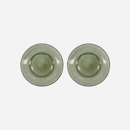 House doctor Tallrik Rain Grön 21cm 2-pack
