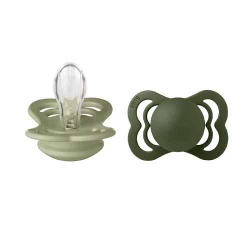 BIBS Silikonnapp 2-Pack Supreme Sage/Hunter Green Size 1