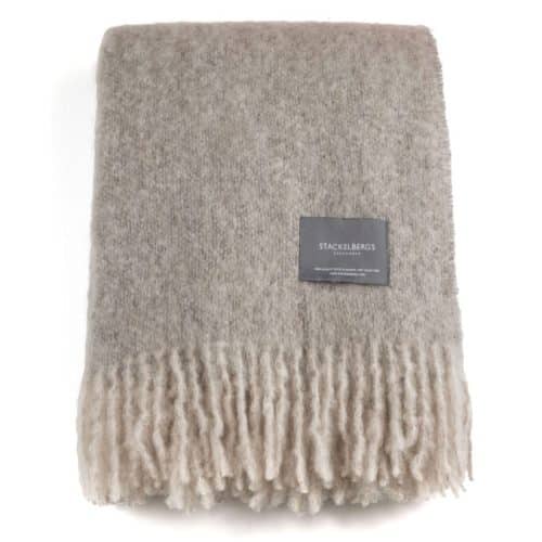 Stackelbergs Pläd Mohair Light Taupe & Brindle Melange
