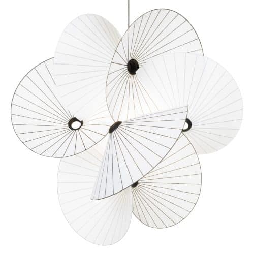Moooi Serpentine Light 8. Modern kvadratisk taklampa i metall och polyester, E27-sockel, dimbar med separat dimmer, 46x46x60 cm.