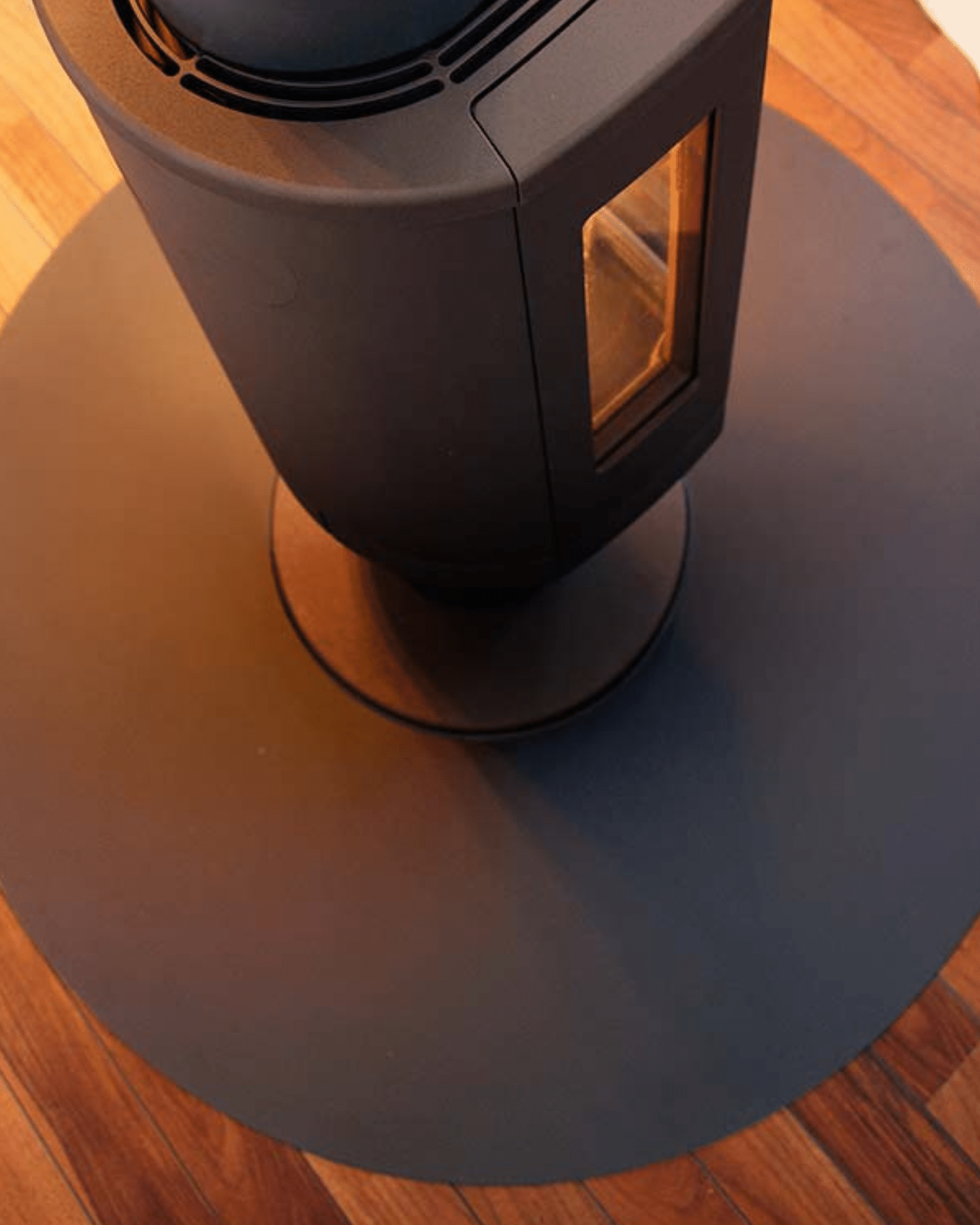 Contura Golvskydd till vridplatta svart, 180-360° - Bild 2
