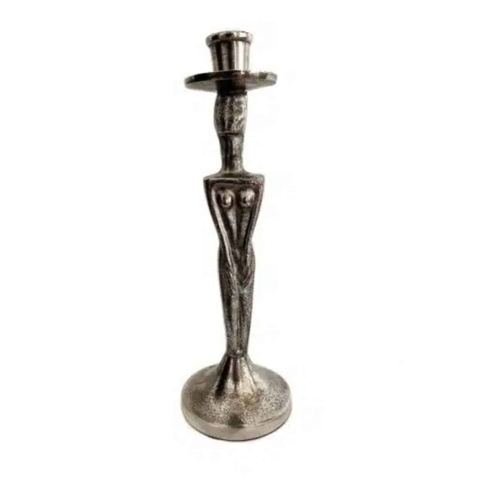 Ljusstake kvinna silver