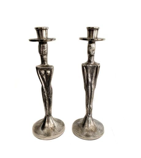 Ljusstake kvinna silver - Bild 2