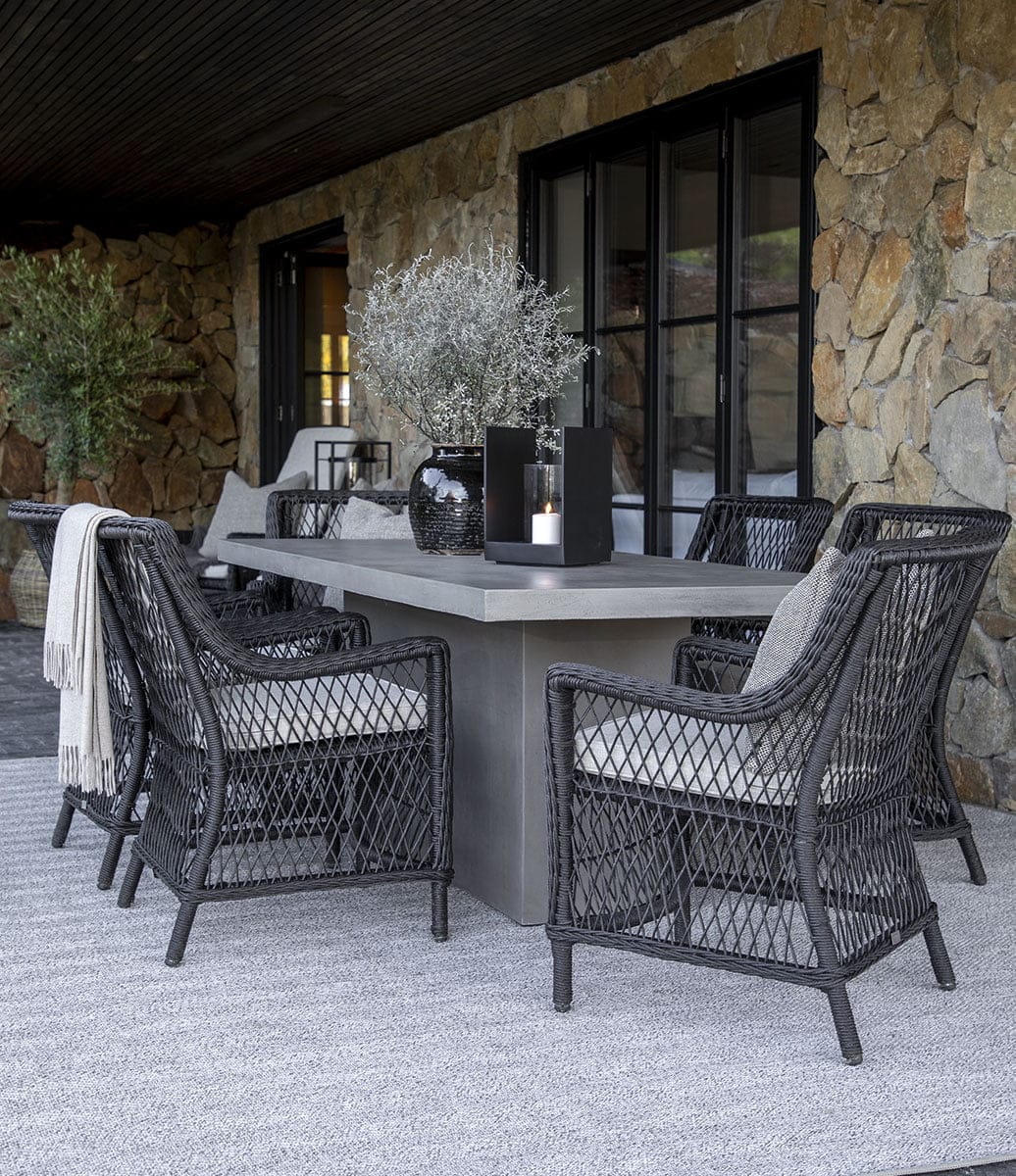 Artwood - Marbella Matstol Utomhus Svart Black Twist inkl dyna off-white - Bild 5