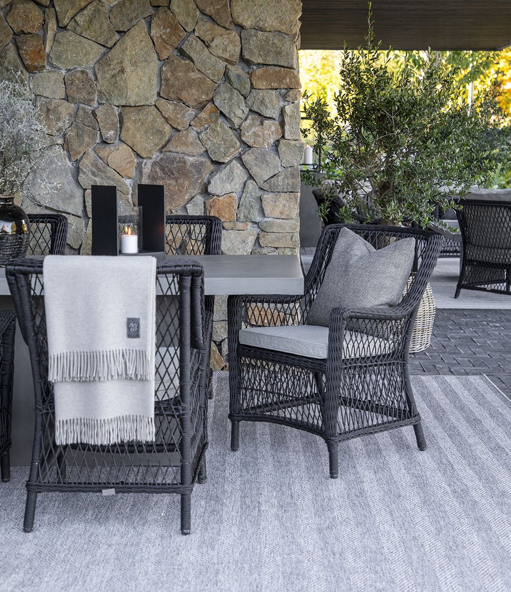Artwood - Marbella Matstol Utomhus Svart Black Twist inkl dyna off-white - Bild 4