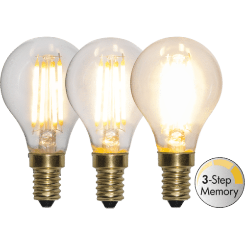 Star Trading Led-lampa e14 p45 soft glow 3-step memory
