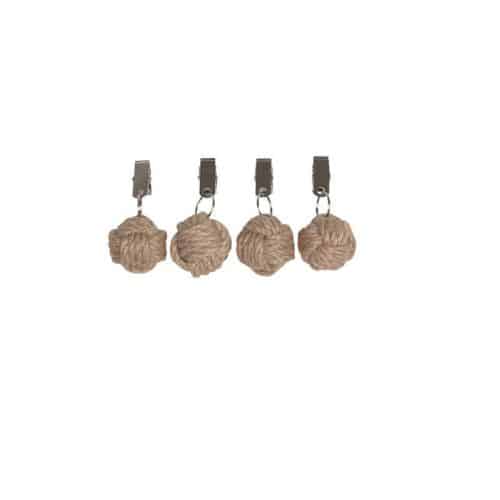 Knop Jute Duktyngd 4-p