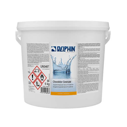 Delphin Chockklor Granulat 5 kg – Snabblösande poolklor utan cyanursyra