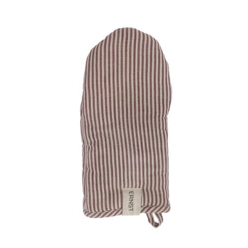 ERNST Grillvante Randig Röd/Beige
