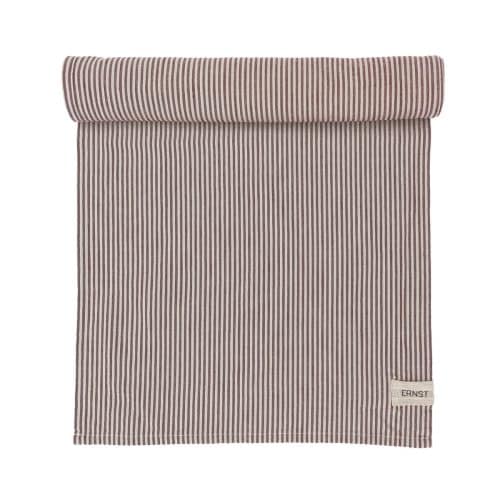 ERNST Löpare 45x150 Randig Röd/Beige