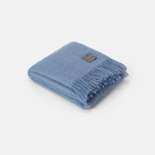 Stackelbergs Mohair Pläd Himmelsblå