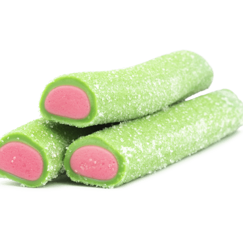 Fylld lakritsstång med vattenmelon – söt och fruktig lakrits med mjuk konsistens