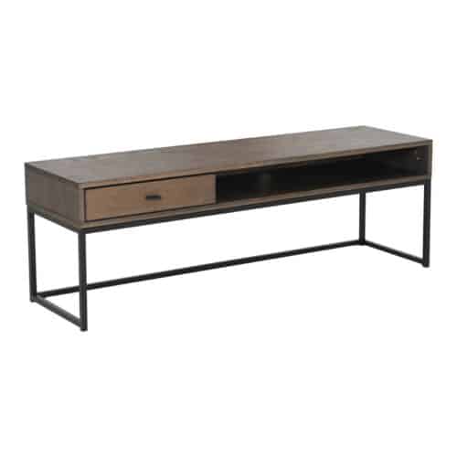 NFG REGAL TV- bänk, brunlackad ekfaner 120cm