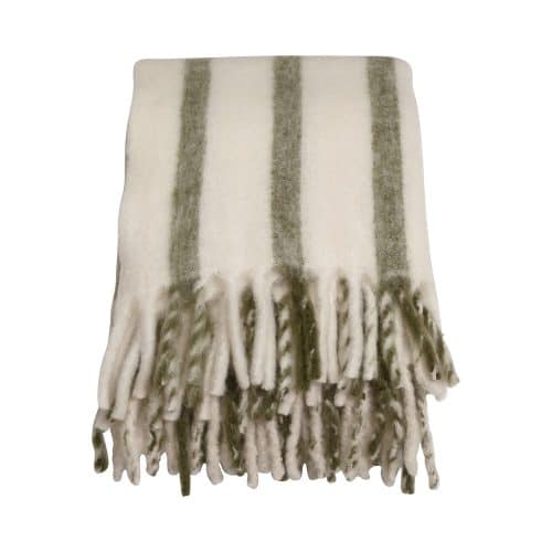 Pläd Morgan Duo Creme / Grön