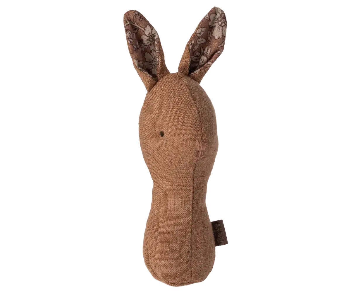 Maileg Vaggvisa vänner, Bunny rattle - Choklad