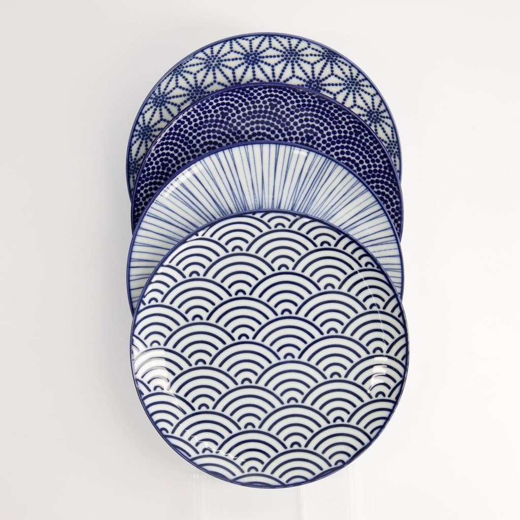 Tokyo Design studio Nippon Blå tallrik 25.7x3cm 4st