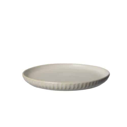 ERNST Assiett d16 h2 cm räfflad naturvit