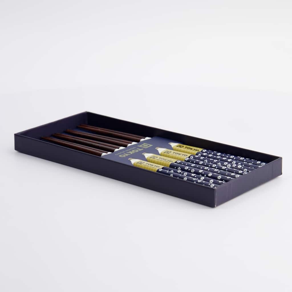 Tokyo Design studio Chopstick Giftset/5 Blue Flowers - Bild 5