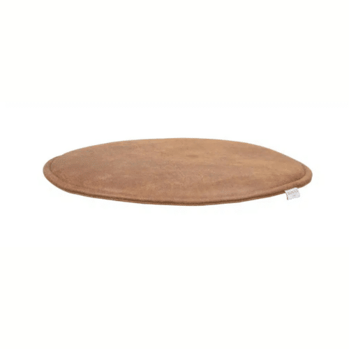 Rowico Fulton sittdyna Ø38 cm – Brun lädertextil