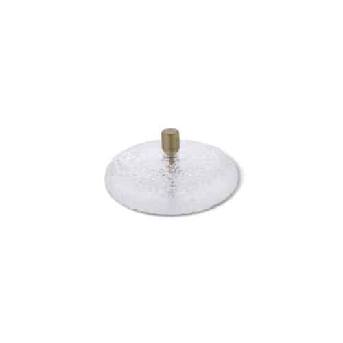 Peri Living Oljelampa Hamrat Glas Rund Platt Mässing M Ø14 cm