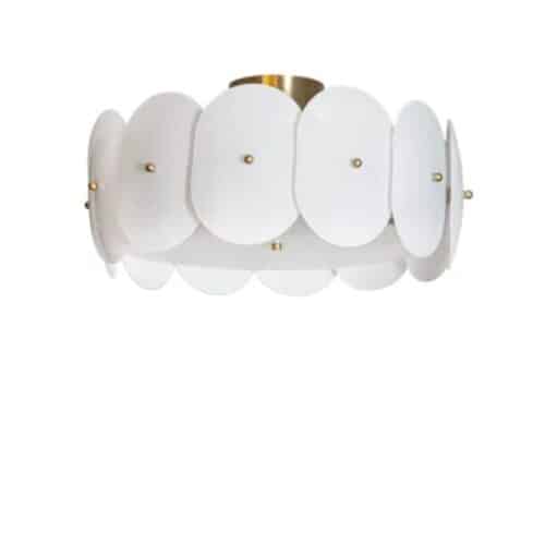 By Rydéns Omlott plafond Ø53 cm mässing/vit