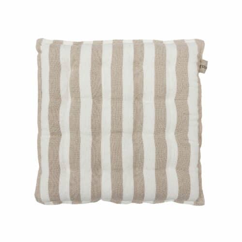 ERNST Sittdyna 45x45 cm Vit/Beige Rand i Bomull