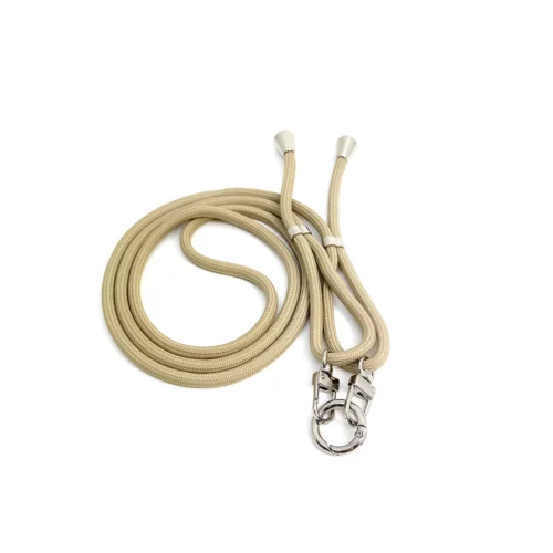 Mobilhalsband Beige Silver