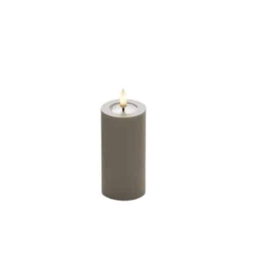 Deluxe Homeart LED Blockljus Ø 5 x 15cm sand