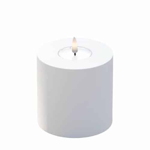 Utomhus LED Blockljus Ø 10 x 10 cm vit