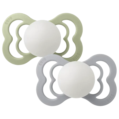 Bibs Nappar 2-pack Supreme Glow Grön & grå Mix - Bibs, 1