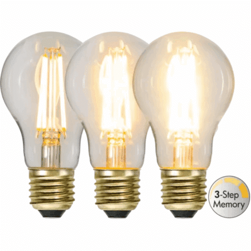 Star Trading LED-lampa E27 A60 Soft Glow med 3-stegsfunktion