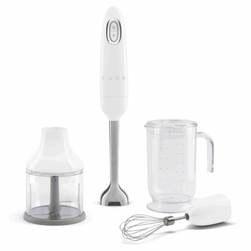 Smeg Stavmixer med tillbehör Vit Högblank 50's Style