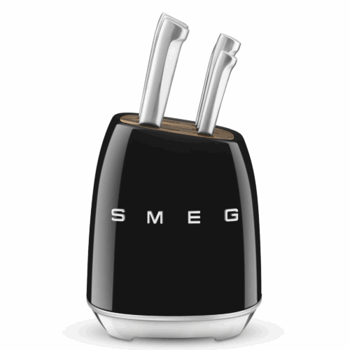 Smeg Knivset med 6 knivar Högblank Svart 50's Style
