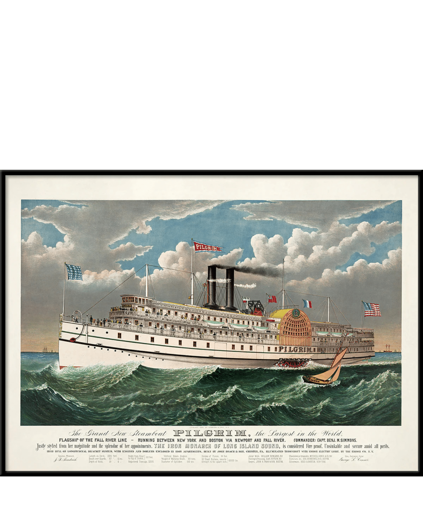 The Dybdahl Company Tavla Pilgrim Steamboat - Bild 2